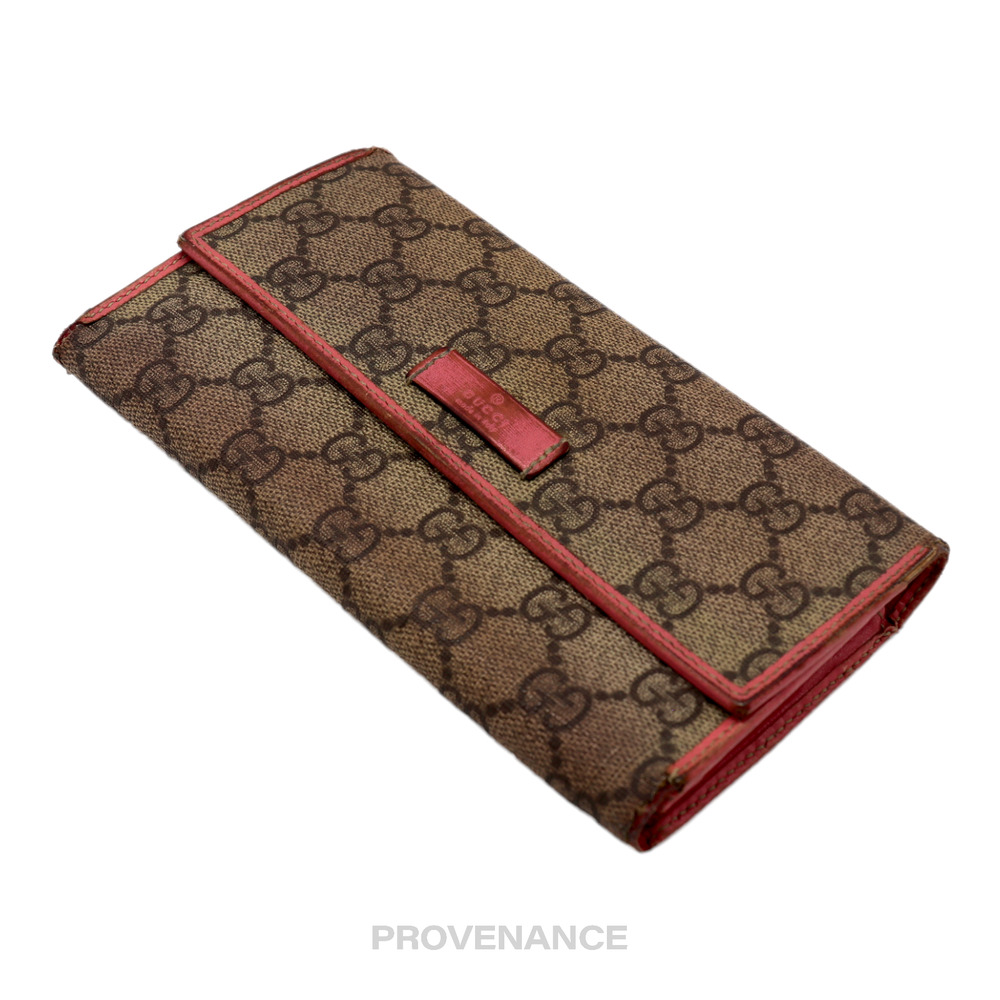 🔴 Gucci Long Wallet - GG Supreme Pink - Picture 4 of 5